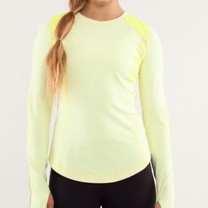 Lululemon yellow stripe top size 10